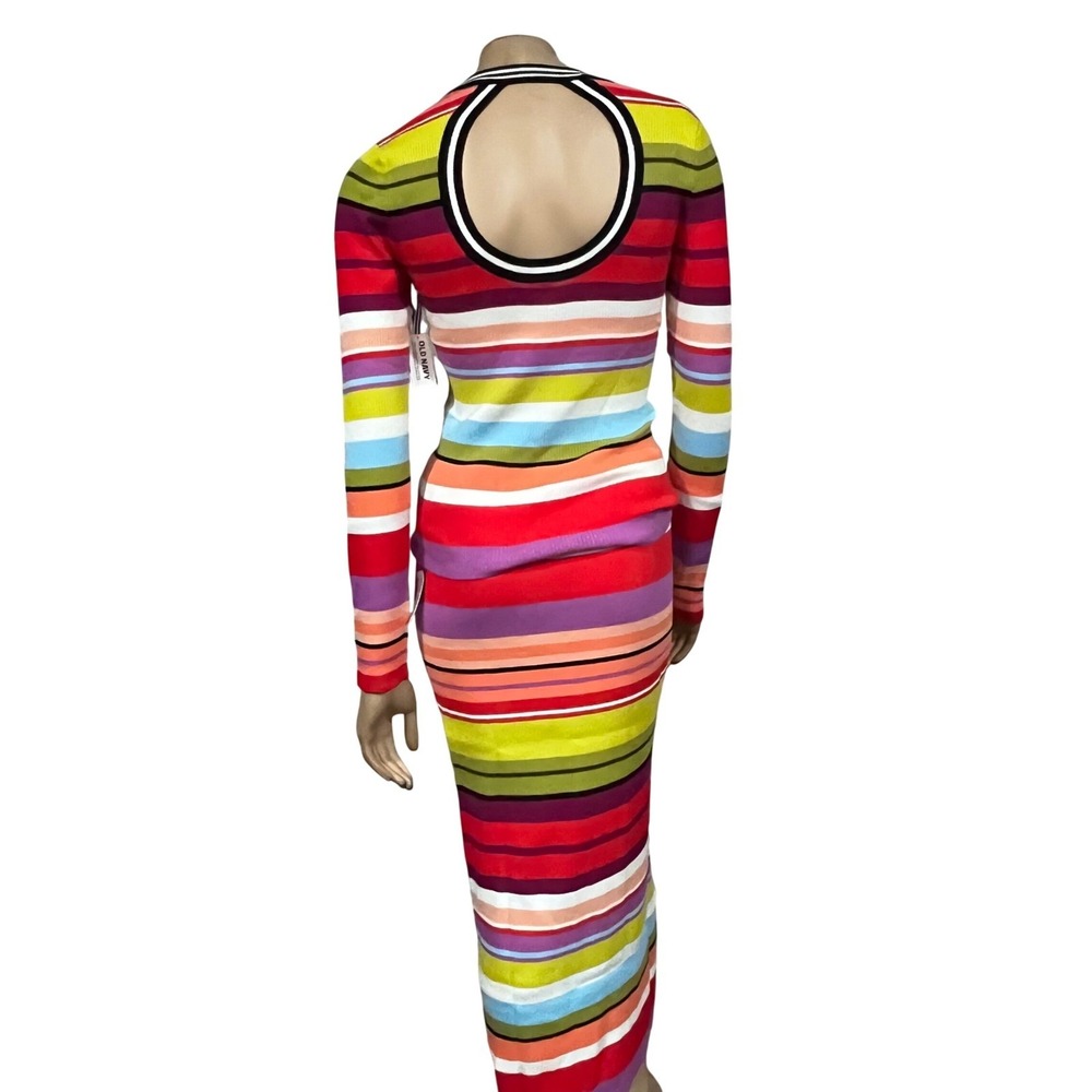 Old Navy x Christopher John Rogers Multicolor Striped Sweater and Skirt Set XXL - Picture 7 of 11